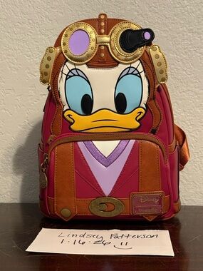 Loungefly Daisy Duck Steampunk Mini Backpack NWT